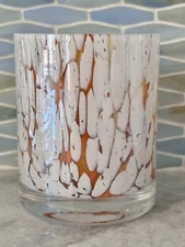 Zorza Hand Blown Glass Candle Votive Holder Vase Made in Poland