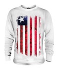 LIBERIA GRUNGE FLAG UNISEX SWEATER TOP LIBERIAN SHIRT FOOTBALL JERSEY GIFT