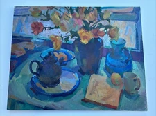 PATRICIA LEGRANDE PAINTING SERGEI BONGART IMPRESSIONIST STILL LIFE MODERNIST