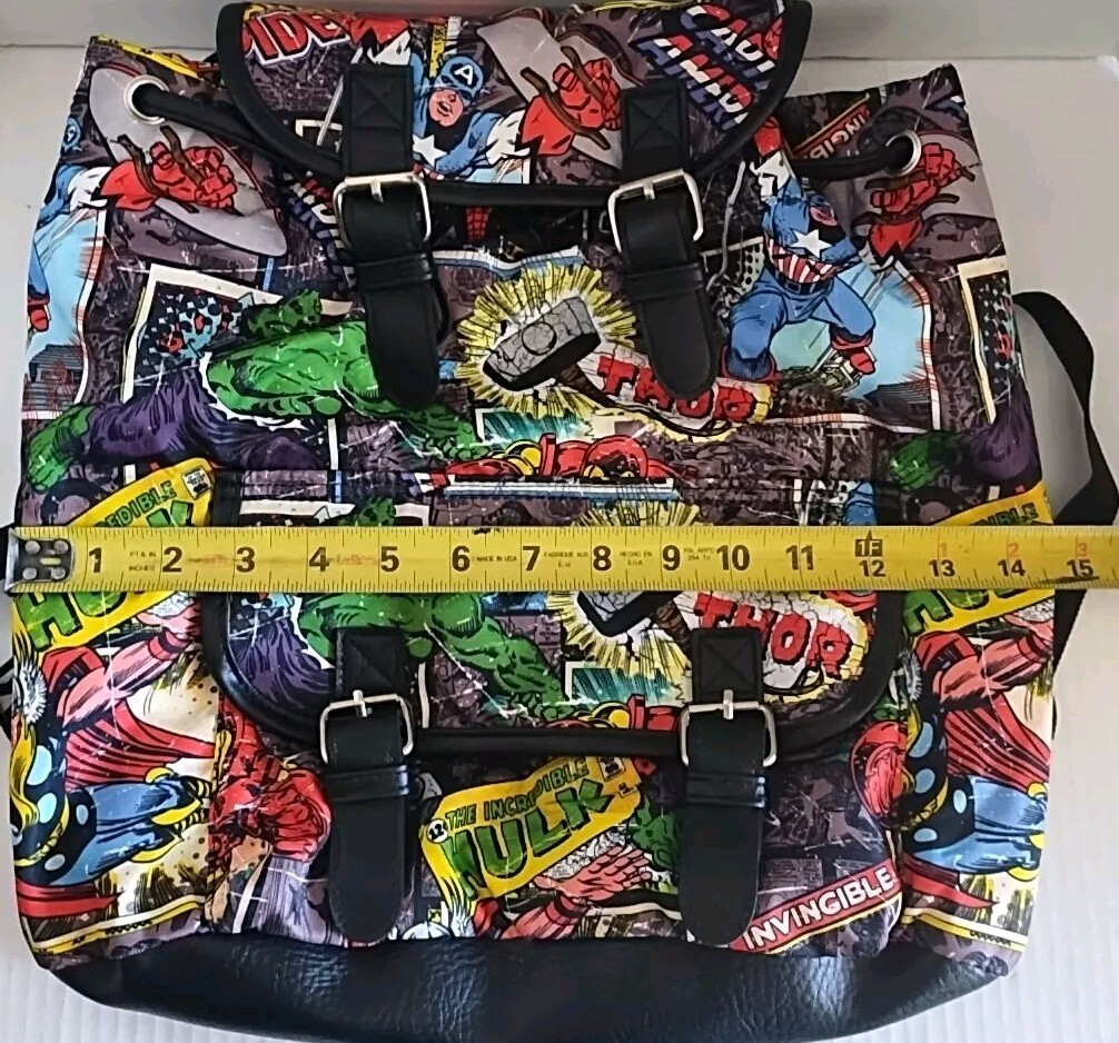 Marvel Comic Book Backpack Drawstring Rucksack Av… - image 11
