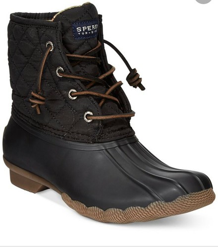 sperry duck boots rose gold