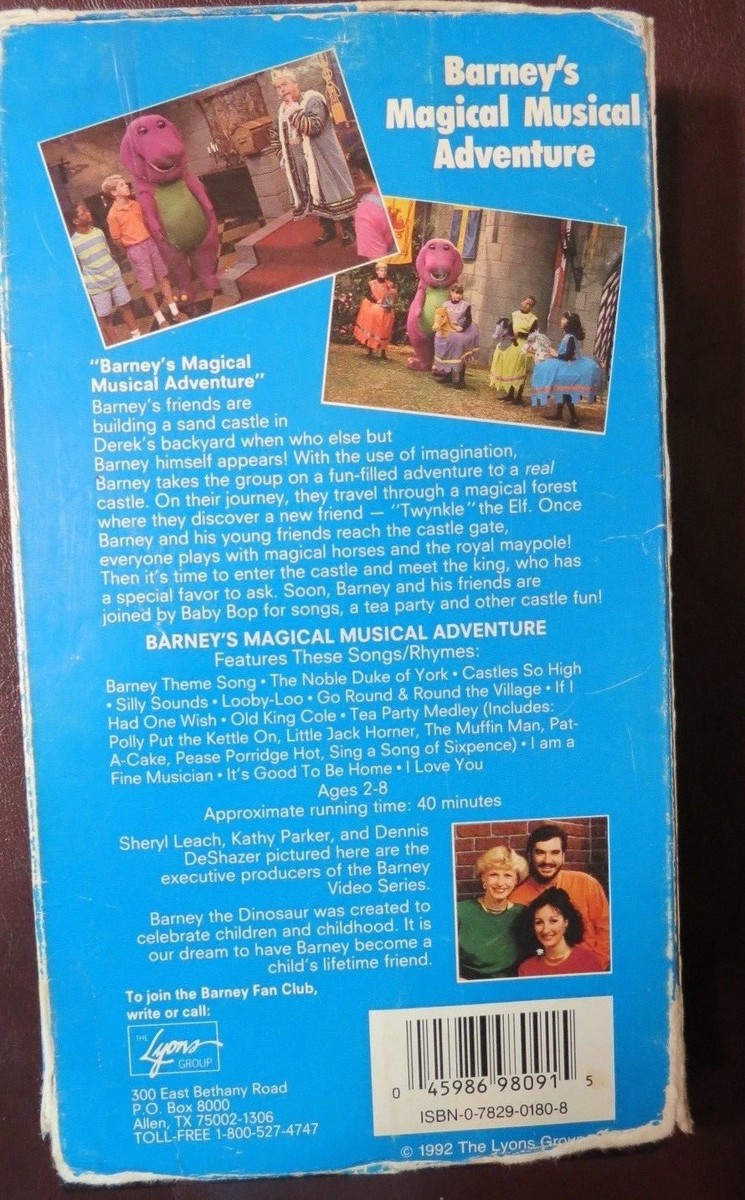 Opening To Barney39s Magical Musical Adventure 1993 Vhs
