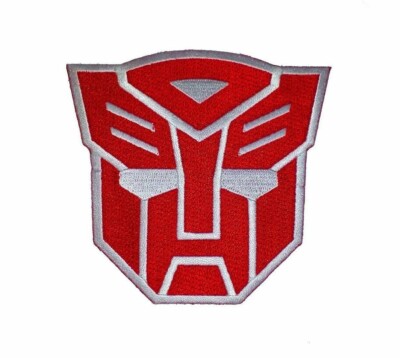 Transformers Red Autobot Movie 7.7cm×7.5 cm Iron-on or Sew-on Embroidered Patch