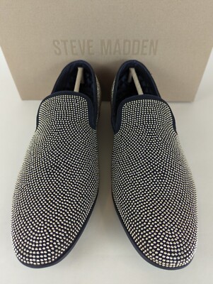 Steve Madden Mezmoryz Loafers Mens 11.5 Black Gold Studded  display picture 1