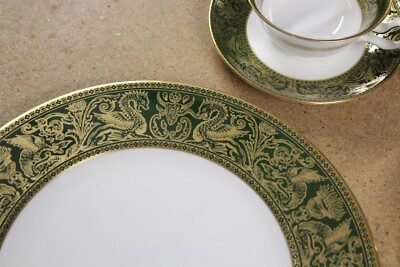 15 Pcs Wedgwood Bone China England Florentine Dark Green W4170 3