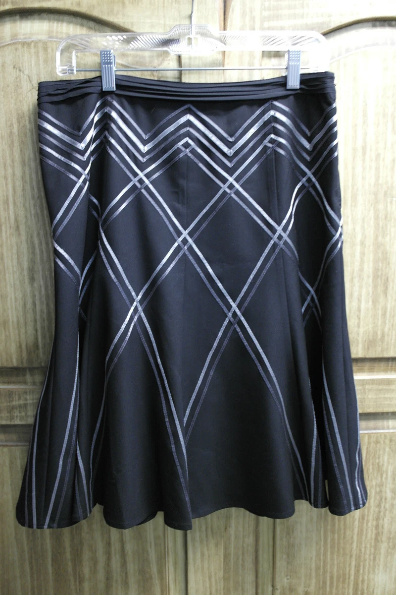 Black and silver a line skirt cheap