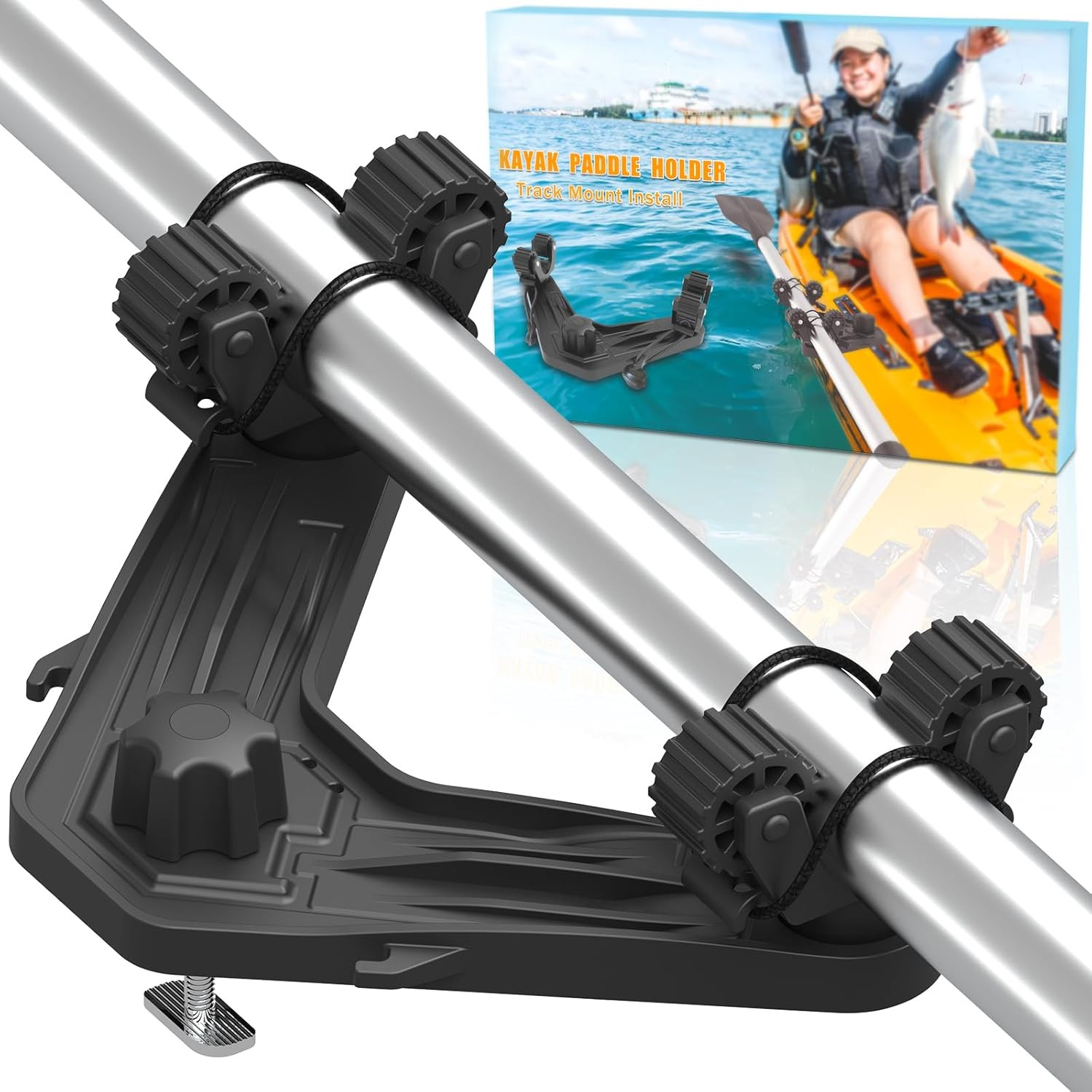 Paddle Holder And Track Mount Accessories For Fishing Gear Storage