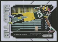 2022 Panini Prizm #AO-10 Aaron Jones All Out! Prizms Silver