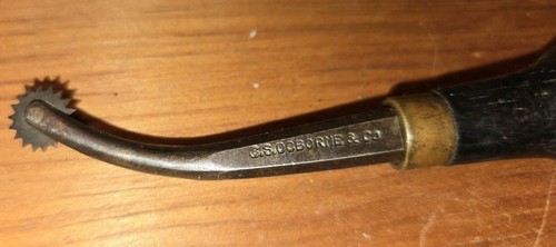 Osborne Vintage Leder Arbeitswerkzeuge Fase Kitzler #14 Überstich - Bild 2 von 7