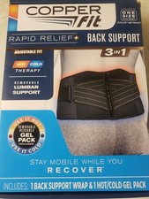 Copper Fit CFRRBK1SZ-001-OS Back Support Brace - Black