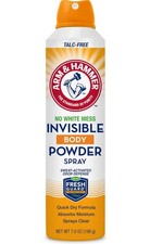 Arm  Hammer Invisible Body Powder Spray, Clear Talc-Free Body Odor  Sweat Cont