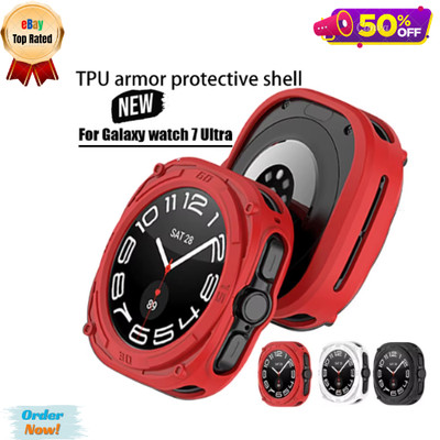 Silicone Protective Case for Samsung Galaxy Watch 7 Ultra Smart Watch Soft Pr...