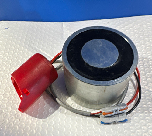 APW EM350-12-222 12V Electromagnet 600lb Hold + Milwaukee M12 Battery Adapter