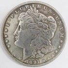 1891-CC Morgan Silver Dollar $1 Carson City CC Mint 90% Silver Raw