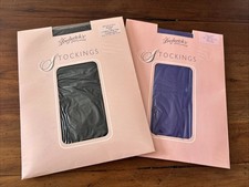 Vintage Set 2 Frederick's Of Hollywood Black  Purple Sheer To Waist S/P  All