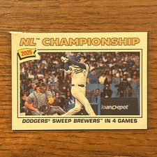 NL Championship 2026 Topps Heritage Baseball Dodgers Sweep #277 🏆 Ohtani  