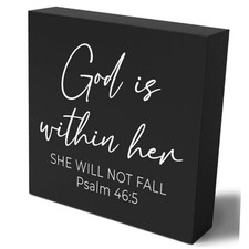 Christian Gifts for Women Motivational Scripture Bible Verse Desk Decor Wood