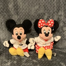 Disney Mickey Minnie Mouse Bean Bag Plush Club Disney Set 2005 A lot of 2
