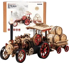 [Rokr] Steam Engine Mechanical 3D Wooden Puzzle LKA01. New in box.