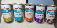 Howard Johnson soda can pull tap top grape root beer cola orange  ginger ale 5pc
