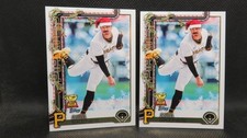 PAUL SKENES 2025 TOPPS HOLIDAY SANTA HAT VARIATION RC (2) PIRATES
