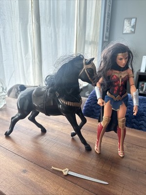 Mattel DC Comics  Barbie Wonder Woman 2016 Action Doll  With Horse And Sword