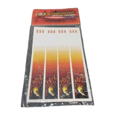 Easton 12pk 7" Arrow Wraps: Eagle Flame Fade: 1 Dozen Vinyl Stickers: 1" Wide