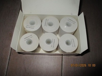 6x Hewlett Packard HP 82175A Black Print Thermal Paper 5,7 cm x 25 meter NEU