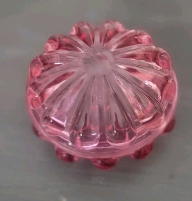Pink Fenton tear drop Glass Dish/ Trinket/ Candy