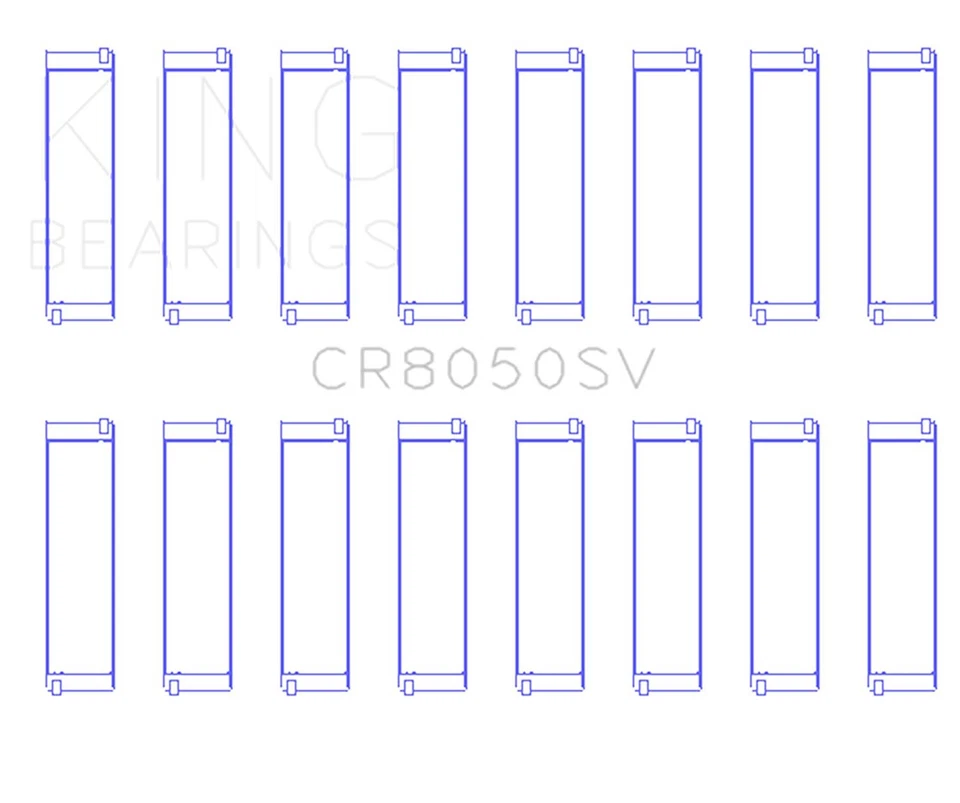 King Engine Bearings Cr8050Sv0.25 Engine Connecting Rod Bearing Set - Image 2 of 4