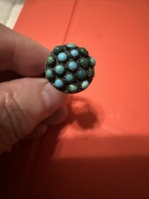 Unique vintage Sterling Silver Turquoise Ring size 5.5