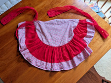 Vintage 1950s Hostess Apron MCM Handmade Retro Christmas Bow MCM