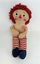 Vintage 50-60s Knickerbocker Raggedy Ann Doll 15" I Love You