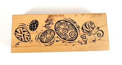 1997 PSX Decorated Eggs G-2314 Wood Mounted Rubber Stamp