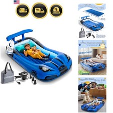 Inflatable Toddler Travel Bed with 4 Safety Bumpers Auto Pump
