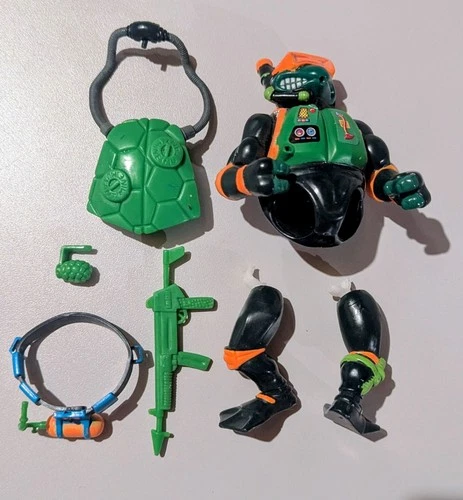 Vintage 1992 TMNT Navy Seal Mike Michelangelo Scuba Dive Accessories