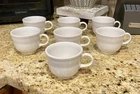 Set of Seven Fiesta White Coffee Tea Cups Fiestaware