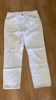Jeans vintage anni 60 Levis Big "E" in twill bianco