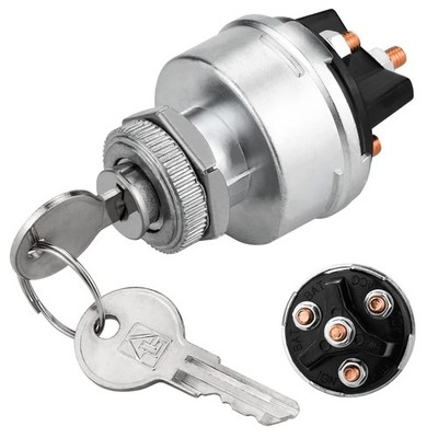 Universal Ignition Switch Car Tractor cart buggy 2 keys 12V off start 4 position