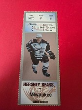 2002 Hershey Bears v Milwaukee AHL Hockey Ticket.