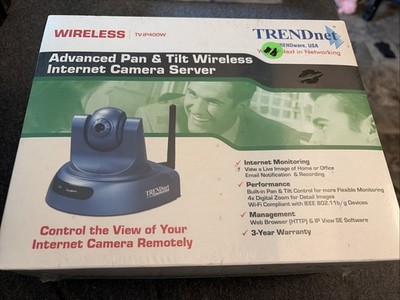 Advanced Pan & Tilt Internet WiFi Camera Server- New Sealed Trendnet TV-IP400W