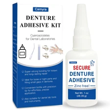 Dental Lab Instant Bonding Dental Glue (1Oz), Repair Cracks & Secure Loose Teeth