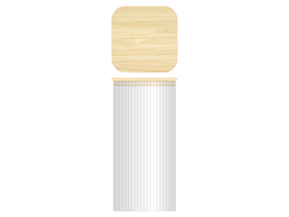 H&H Borosilicate Glass Jar With Bamboo Wood Lid 1.3L