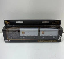 UPS 8" Tractor w Double Tandem Truck Trailer Realtoy Daron Toys Diecast 1:87