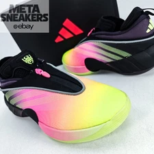 Adidas US 11.5 Men's Aurora Black/Pink/Yellow Basketball Don Issue 7  JR7697 NIB