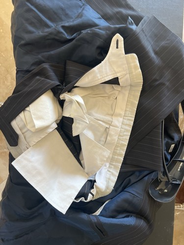 2 Piece Brioni Italy Millennio Delta Blue 3 Button Blazer Jacket & Pants 38 - Picture 13 of 17