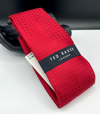 TED BAKER London Men's Silk Blend Tie  Red  Geometric  MSRP: 89.50