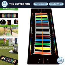 Indoor Golf Putting Mat 30x8.27 Inch with Alignment Track - Practice Improve Y