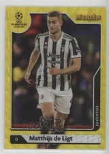 2021-22 Merlin Collection Chrome UCL Yellow Wave Refractor /225 Matthijs de Ligt