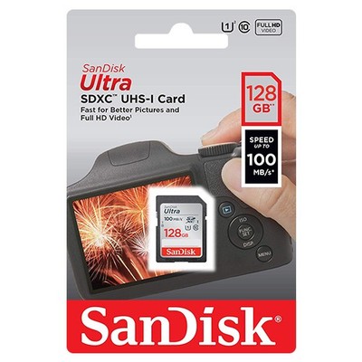 SanDisk Ultra 128GB SDXC Class10 Flash SD Memory Card 100MB/s SDSDUNR-128G-GN6IN